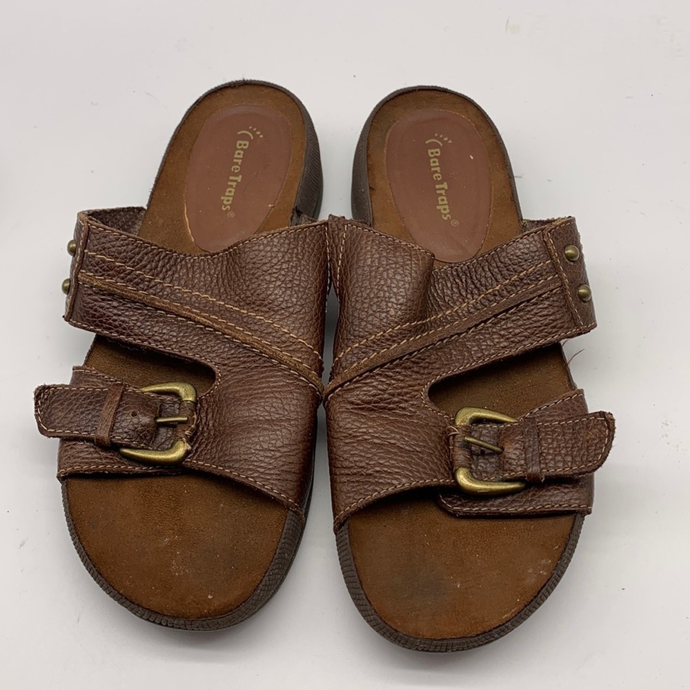 BareTraps Brown Leather Woman's Sandals size 7